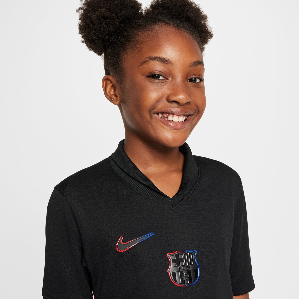 T-shirt de Criança 2.º Equipamento Stadium FC Barcelona 2024/25 Preto / Vermelho-3