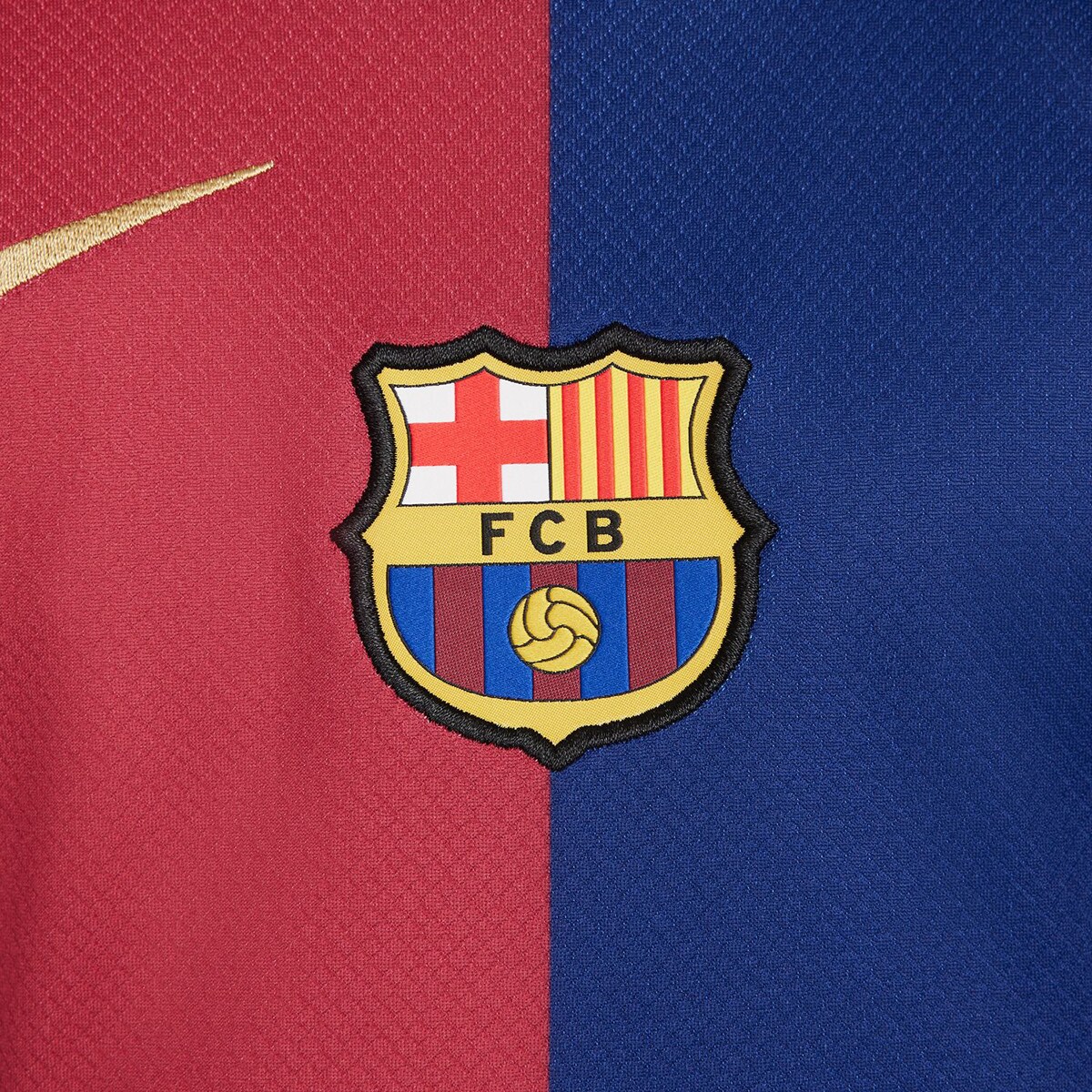 T-shirt de Criança 1.º Equipamento FC Barcelona 2024-2025 Stadium Azul / Grená-4