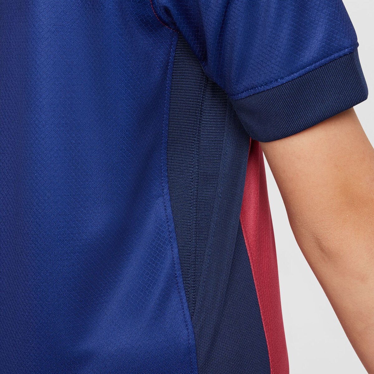 T-shirt de Criança 1.º Equipamento FC Barcelona 2024-2025 Stadium Azul / Grená-7