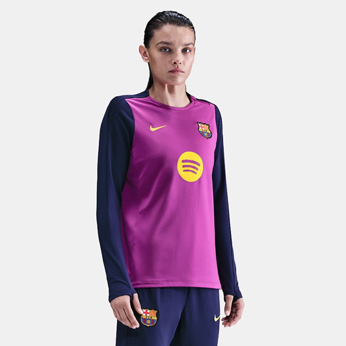 T-shirt de Mulher FC Barcelona 2025-2026 Strike Crew Roxo-1