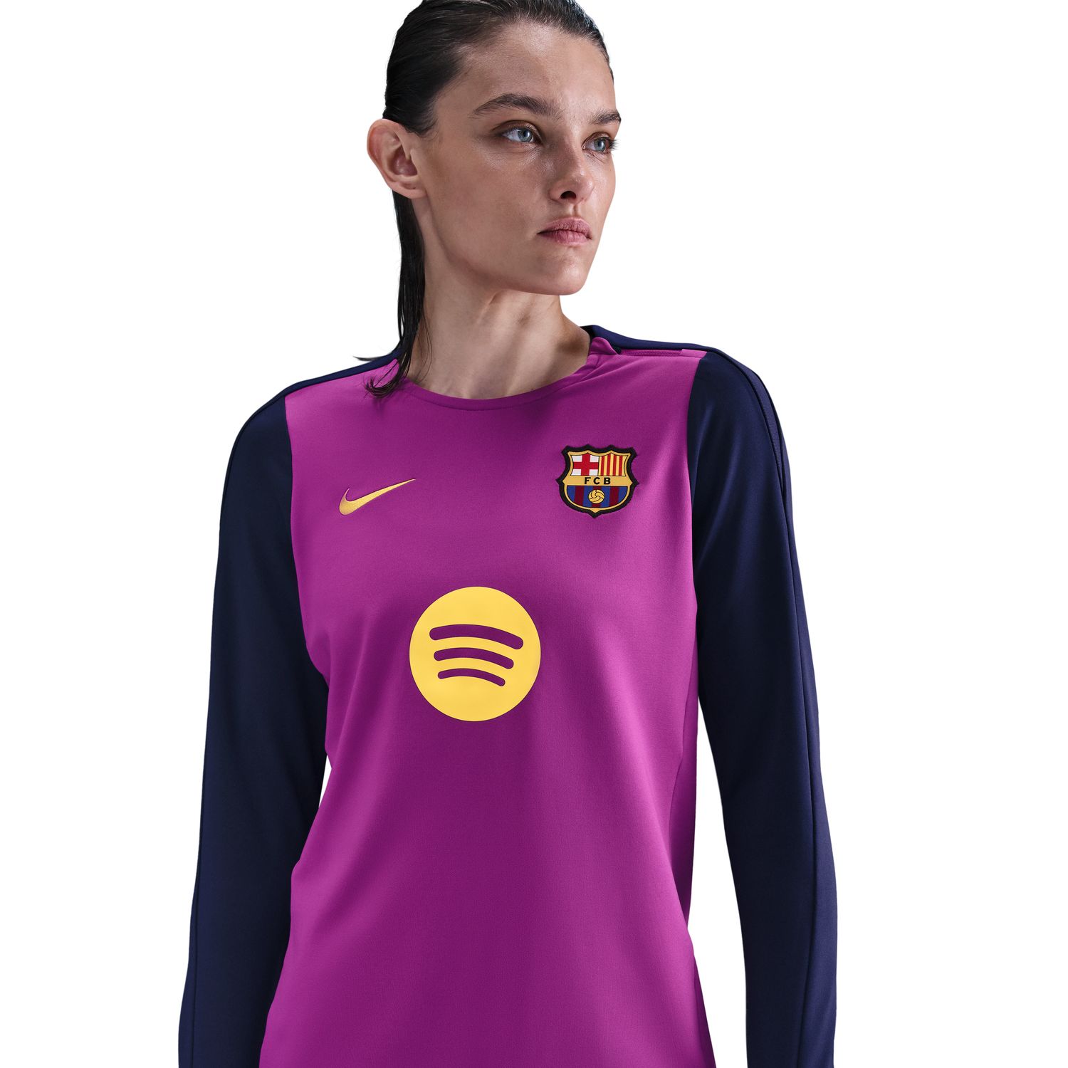 T-shirt de Mulher FC Barcelona 2025-2026 Strike Crew Roxo-3