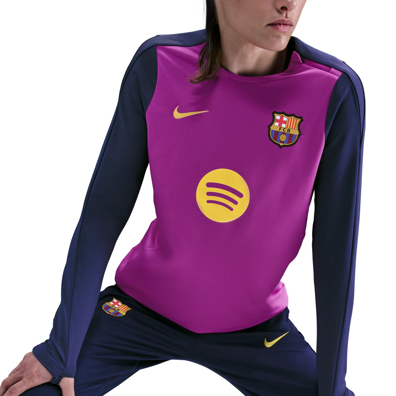 T-shirt de Mulher FC Barcelona 2025-2026 Strike Crew Roxo-4