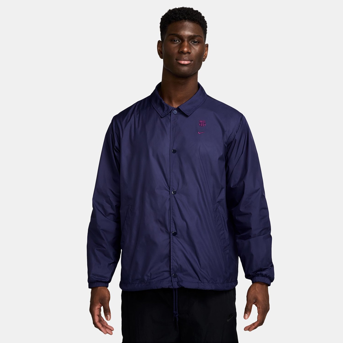 Casaco de Homem FC Barcelona 2025-2026 Club Coaches Jacket Roxo-1