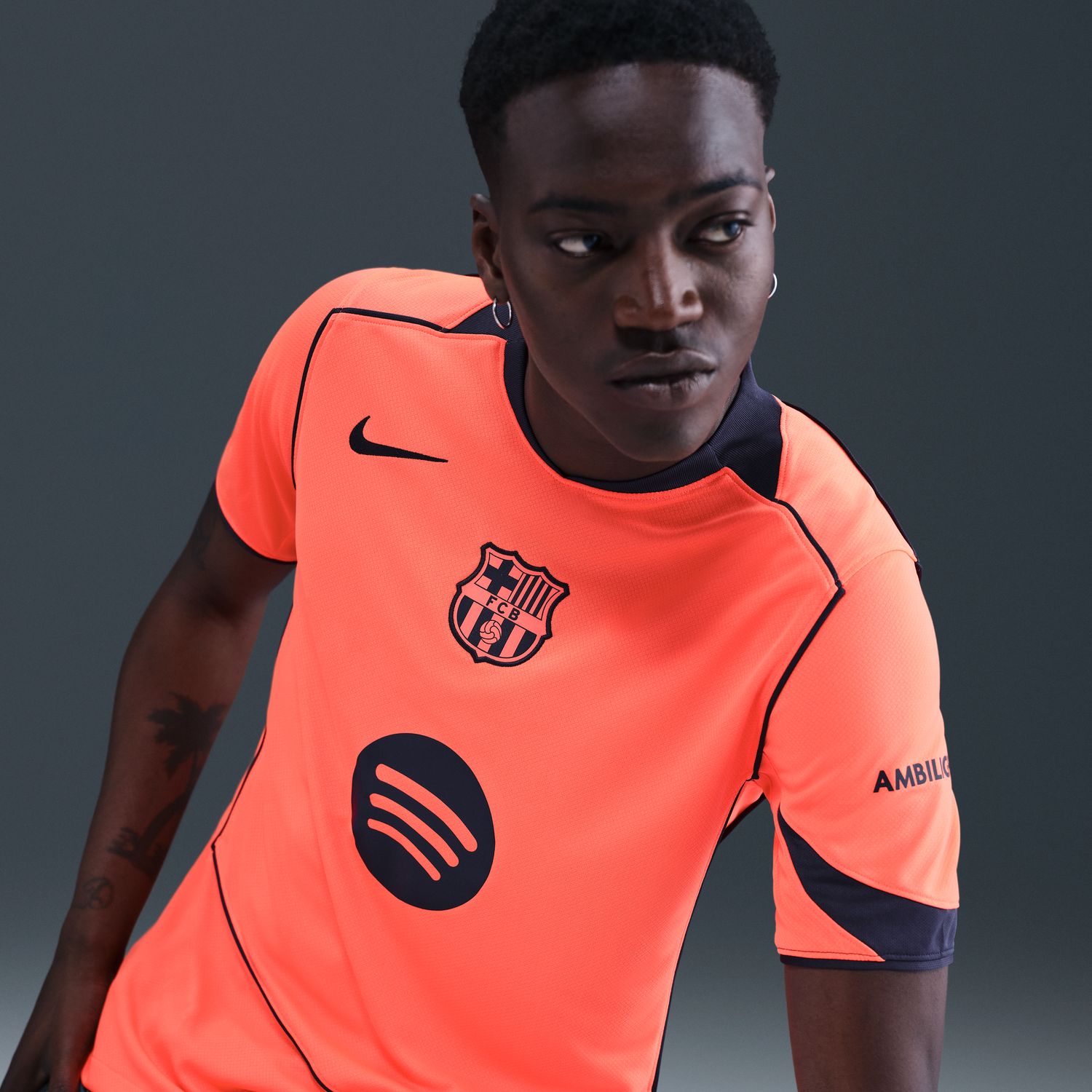 T-shirt de Homem 3.º Equipamento FC Barcelona 2025-2026 Stadium Manga-3
