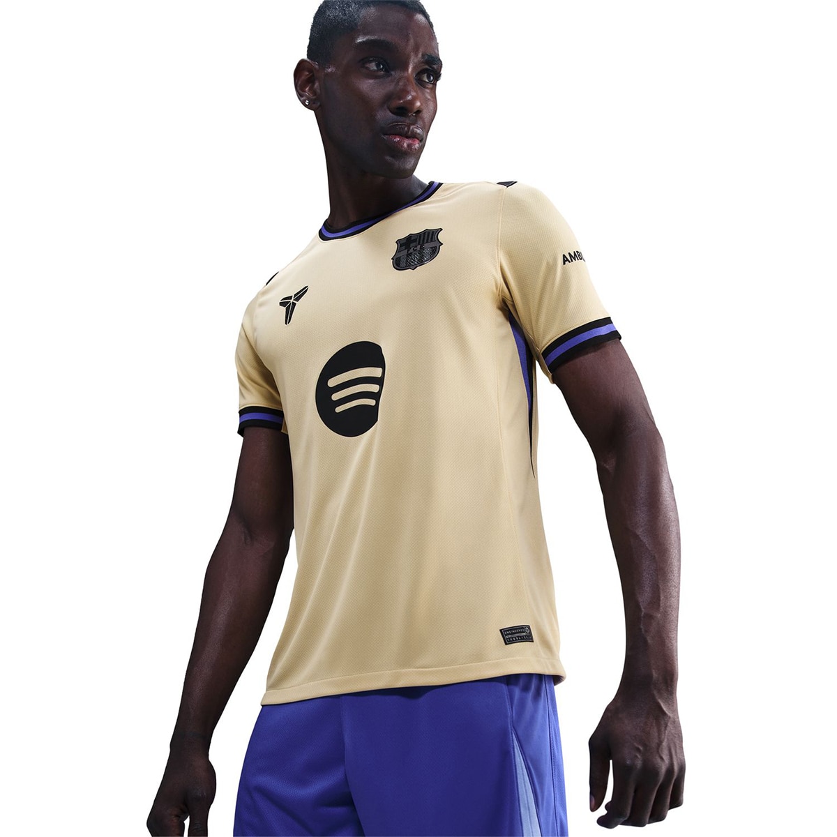 T-shirt de Homem 2.º Equipamento FC Barcelona 2025-2026 Stadium Amarelo-3