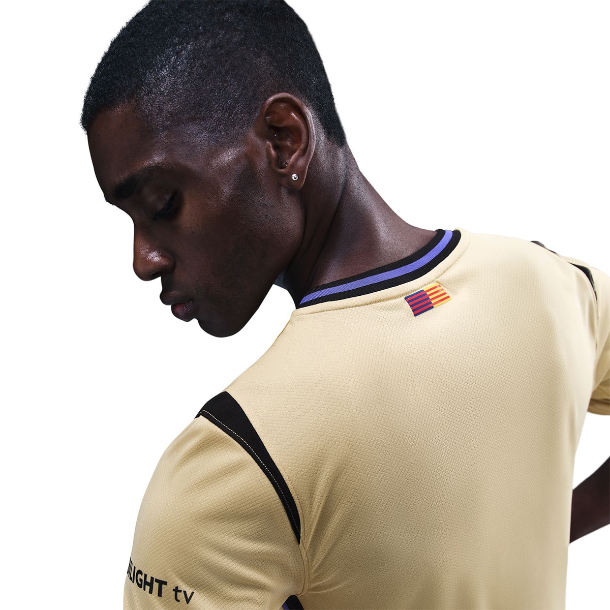 T-shirt de Homem 2.º Equipamento FC Barcelona 2025-2026 Stadium Amarelo-4