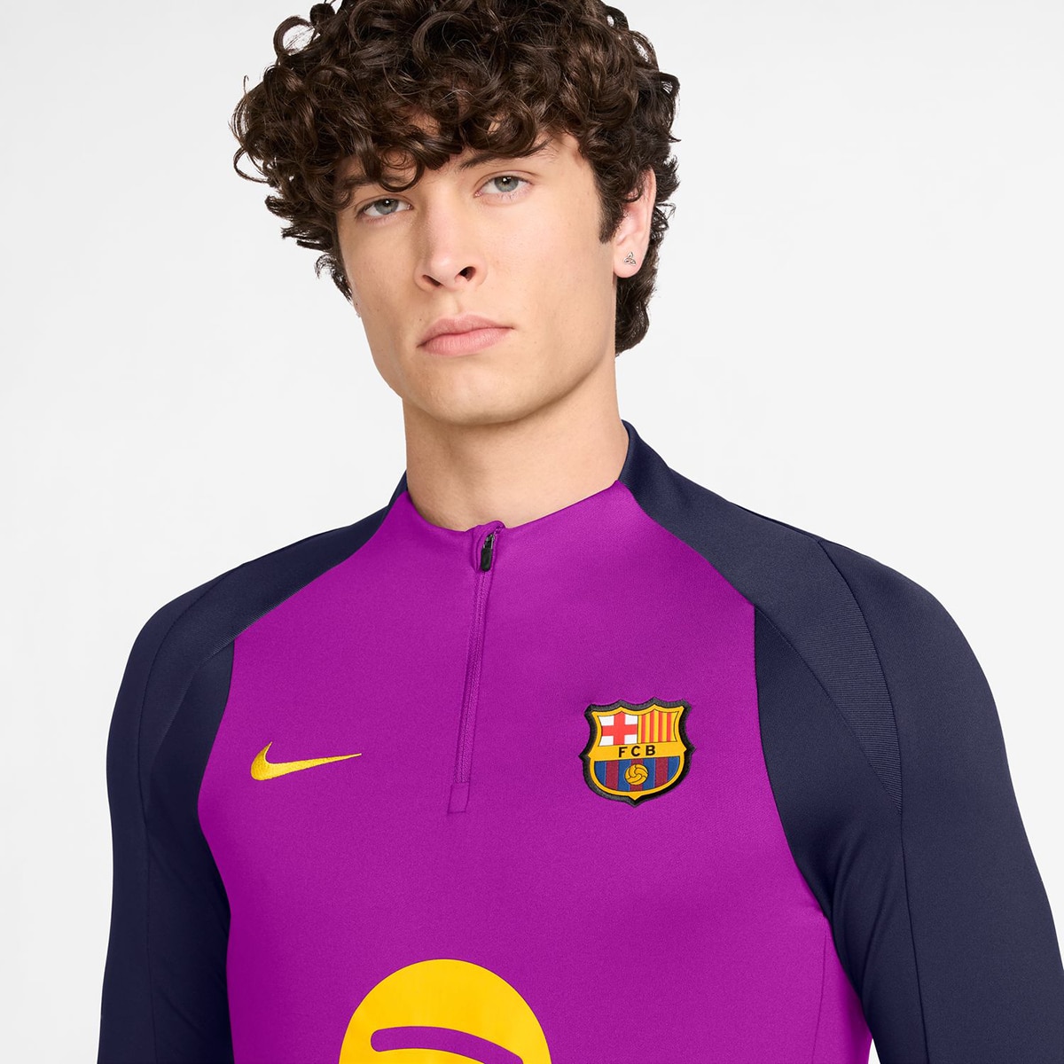 T-shirt de Homem FC Barcelona 2025-2026 Drill Roxo-3