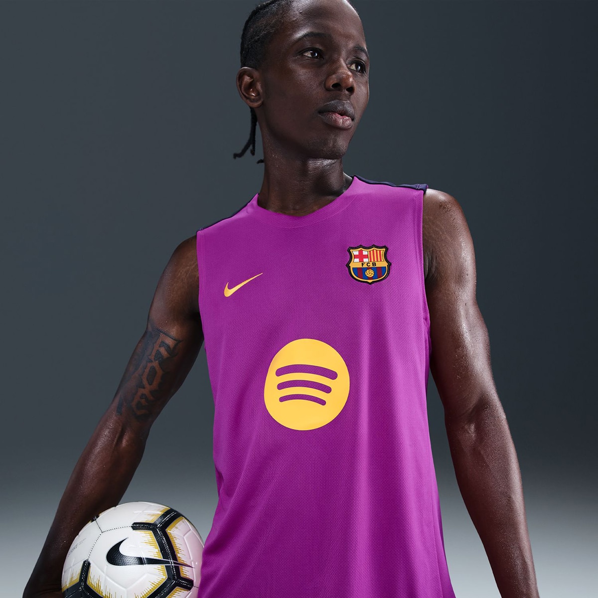 T-shirt de Homem FC Barcelona 2025-2026 Strike Roxo-3