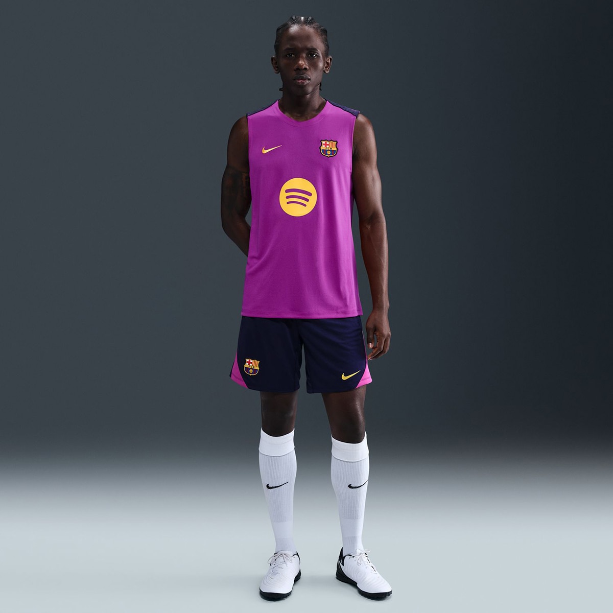 T-shirt de Homem FC Barcelona 2025-2026 Strike Roxo-4