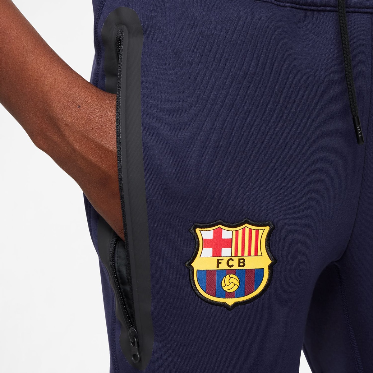 Calças de Criança FC Barcelona 2025-2026 Tech Fleece Roxo-3