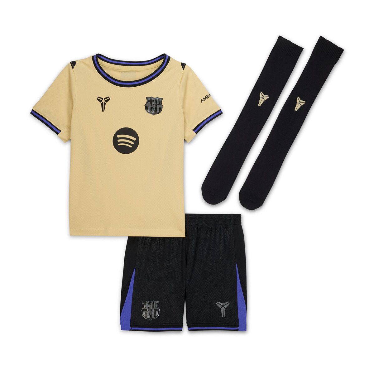 Conjunto de Criança 2.º Equipamento FC Barcelona 2025-2026 Stadium Amarelo-3
