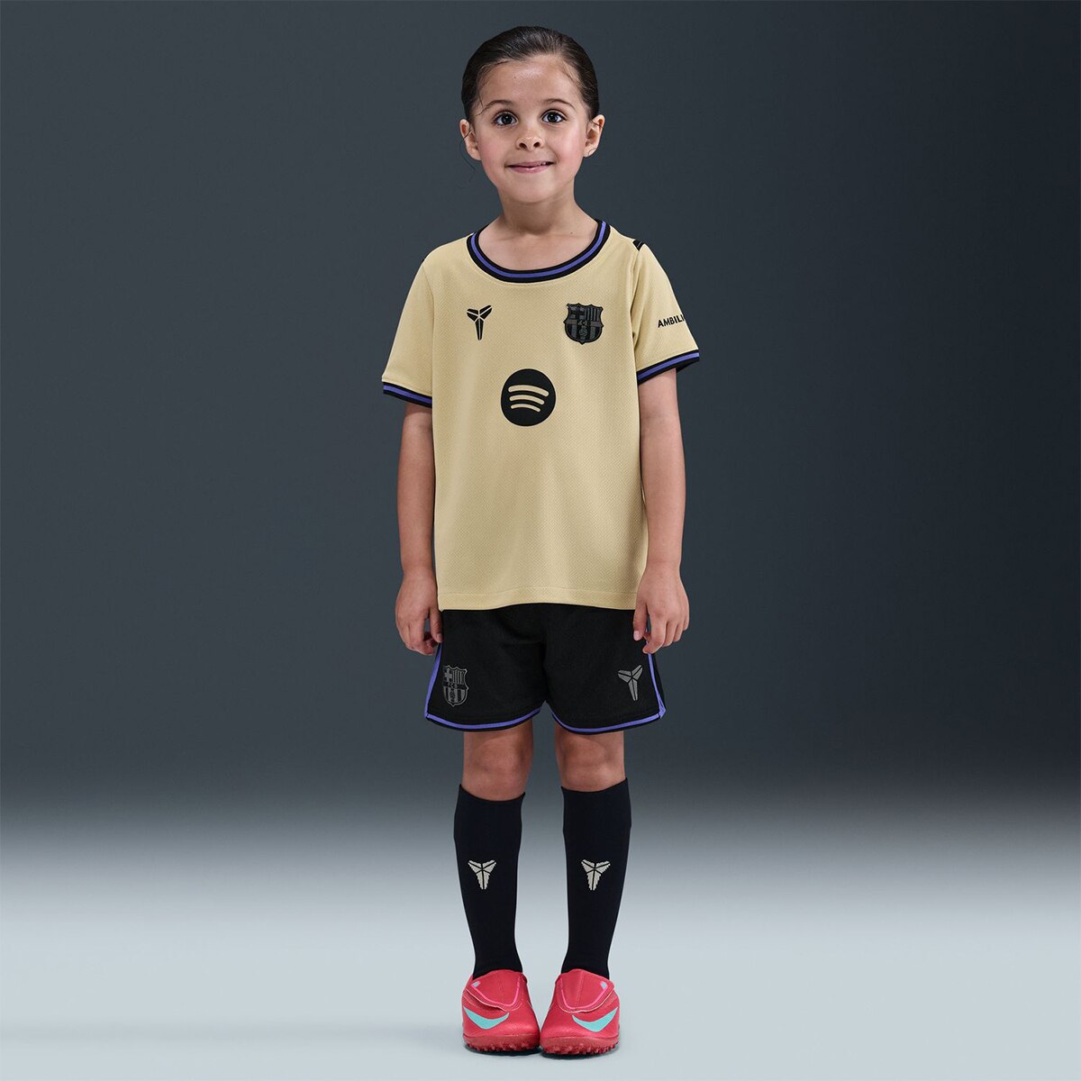 Conjunto de Criança 2.º Equipamento FC Barcelona 2025-2026 Stadium Amarelo-11