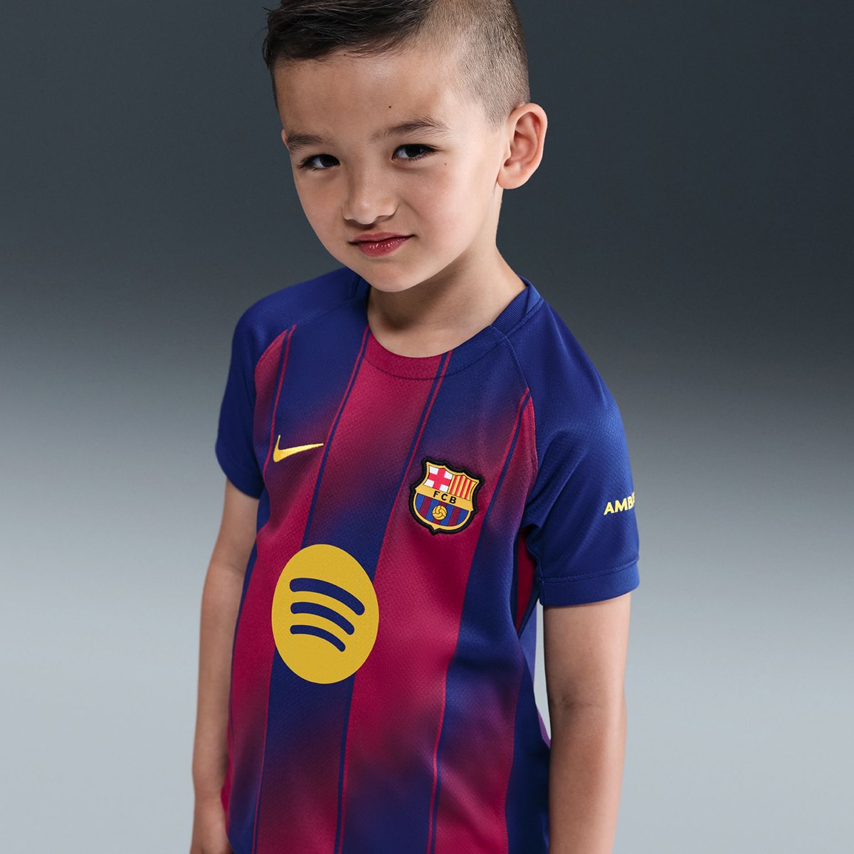 Mini Conjunto de Criança 1.º Equipamento FC Barcelona 2025-2026 Stadium Azul / Grená-7