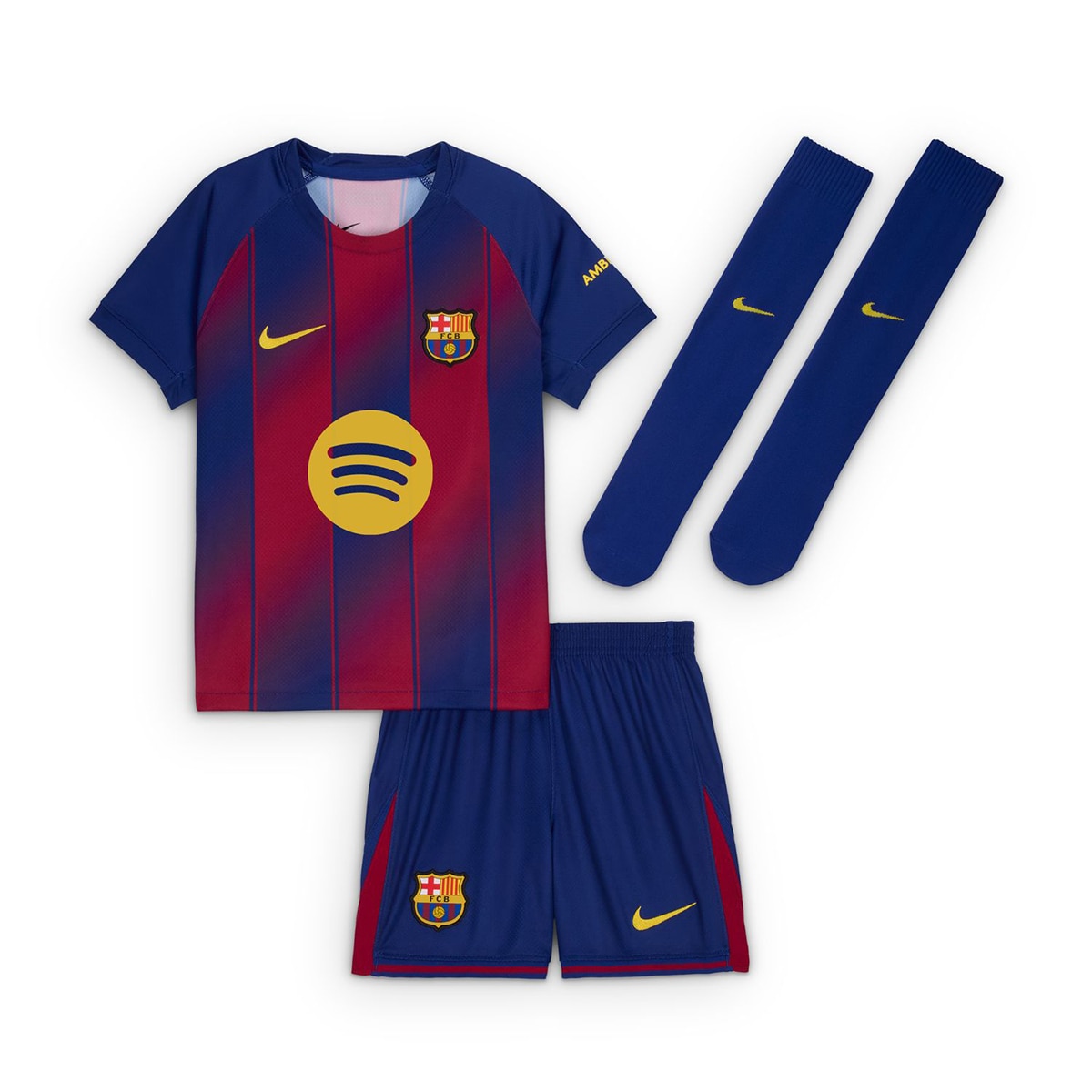 Mini Conjunto de Criança 1.º Equipamento FC Barcelona 2025-2026 Stadium Azul / Grená-9