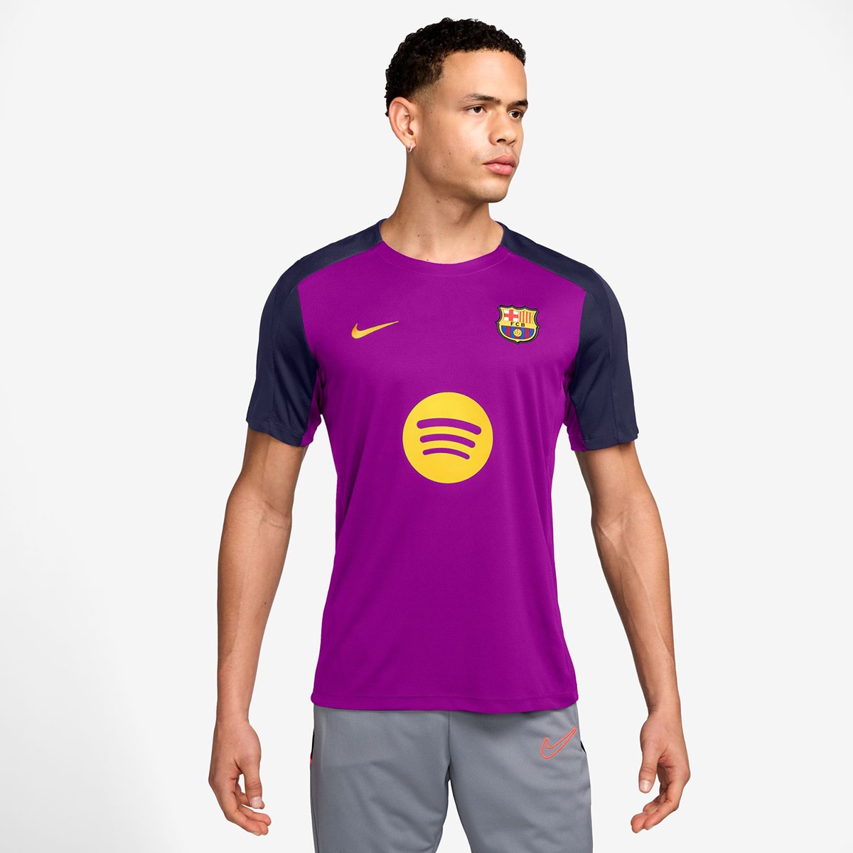 T-shirt de Homem FC Barcelona 2025-2026 Strike Roxo-1