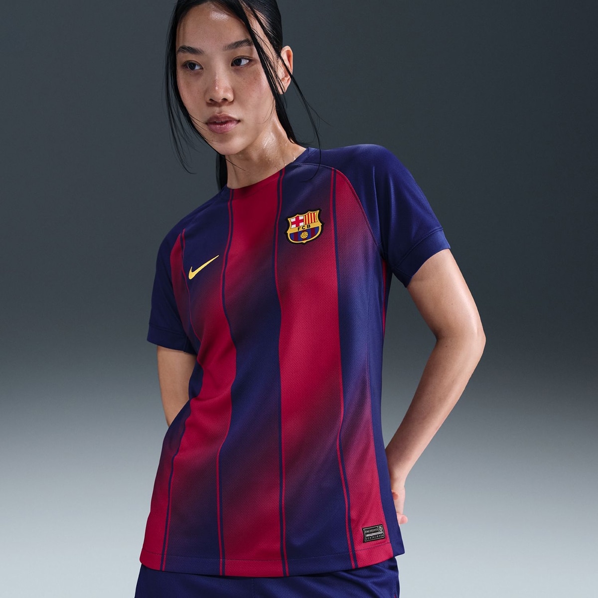 T-shirt 1.º Equipamento FC Barcelona 2025-2026 Stadium Azul / Grená-1