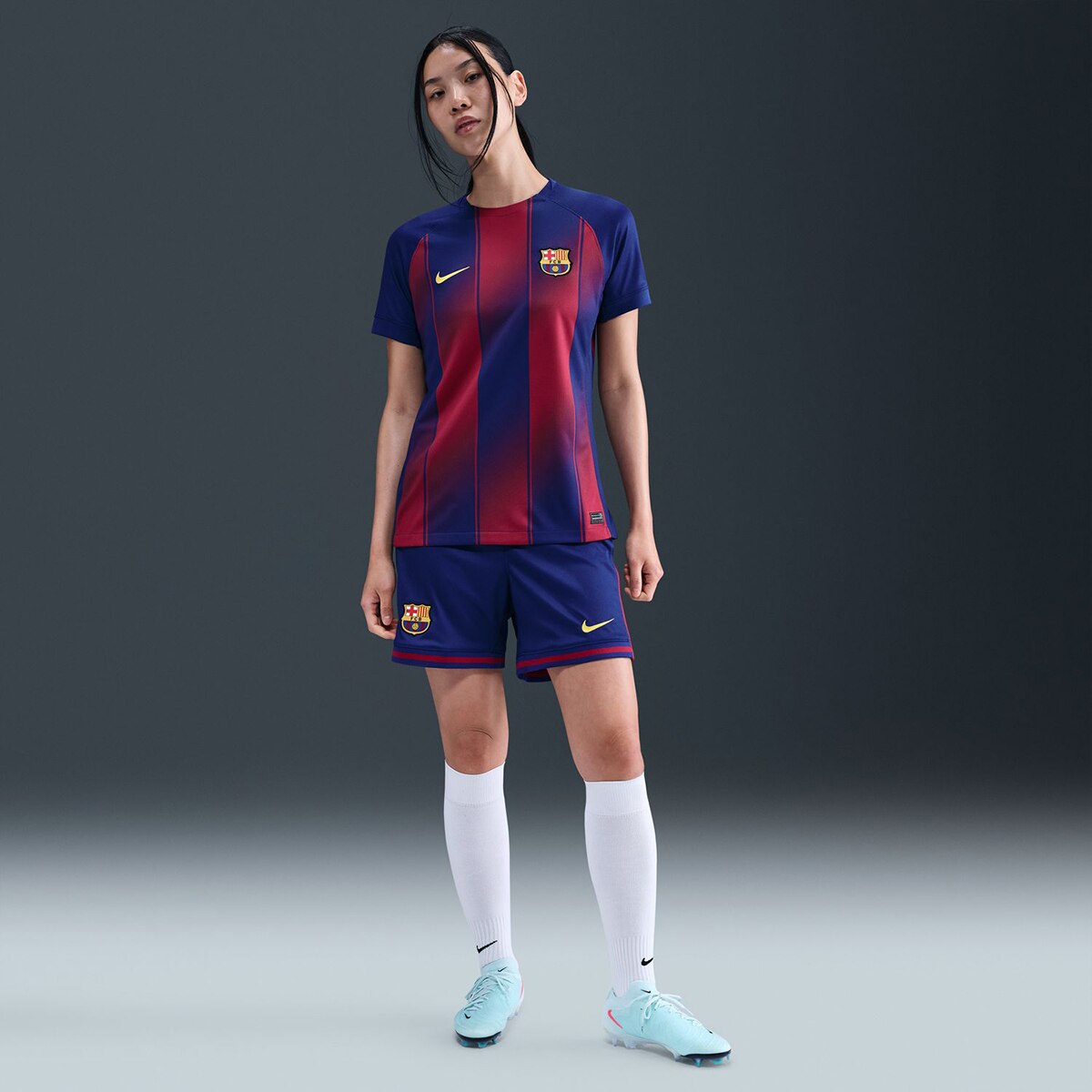 T-shirt 1.º Equipamento FC Barcelona 2025-2026 Stadium Azul / Grená-2
