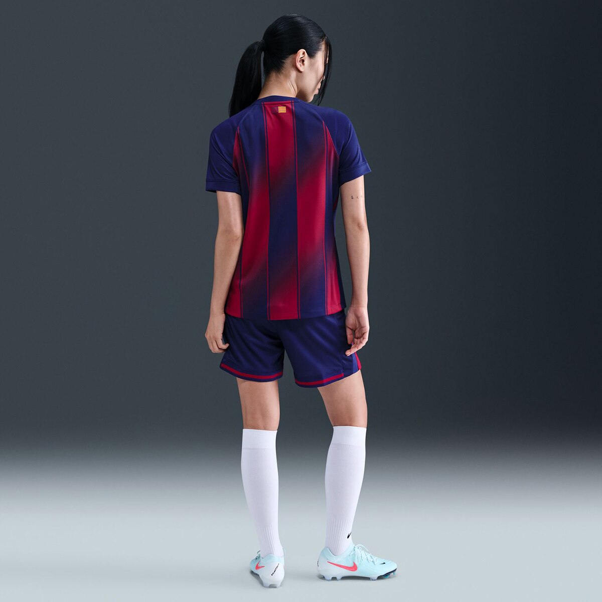 T-shirt 1.º Equipamento FC Barcelona 2025-2026 Stadium Azul / Grená-5