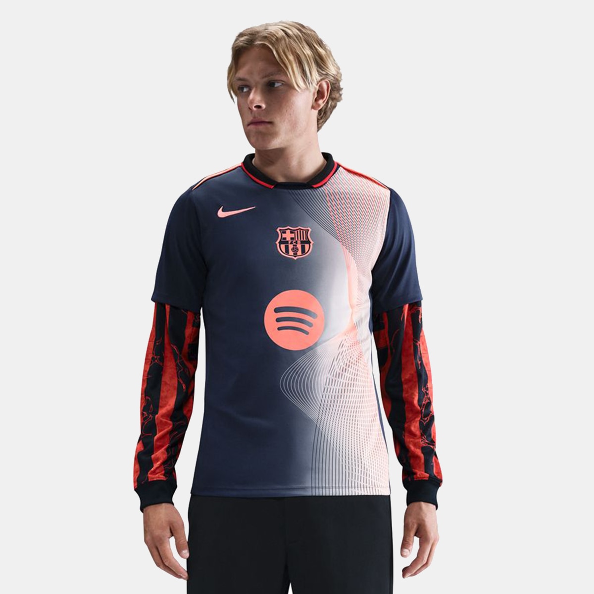 T-shirt de Homem FC Barcelona 2025-2026 Academy Pro Azul-marinho-1