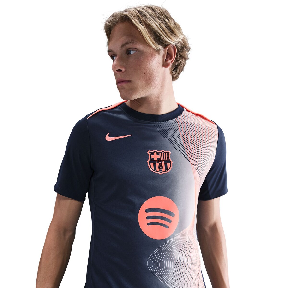 T-shirt de Homem FC Barcelona 2025-2026 Academy Pro Azul-marinho-3