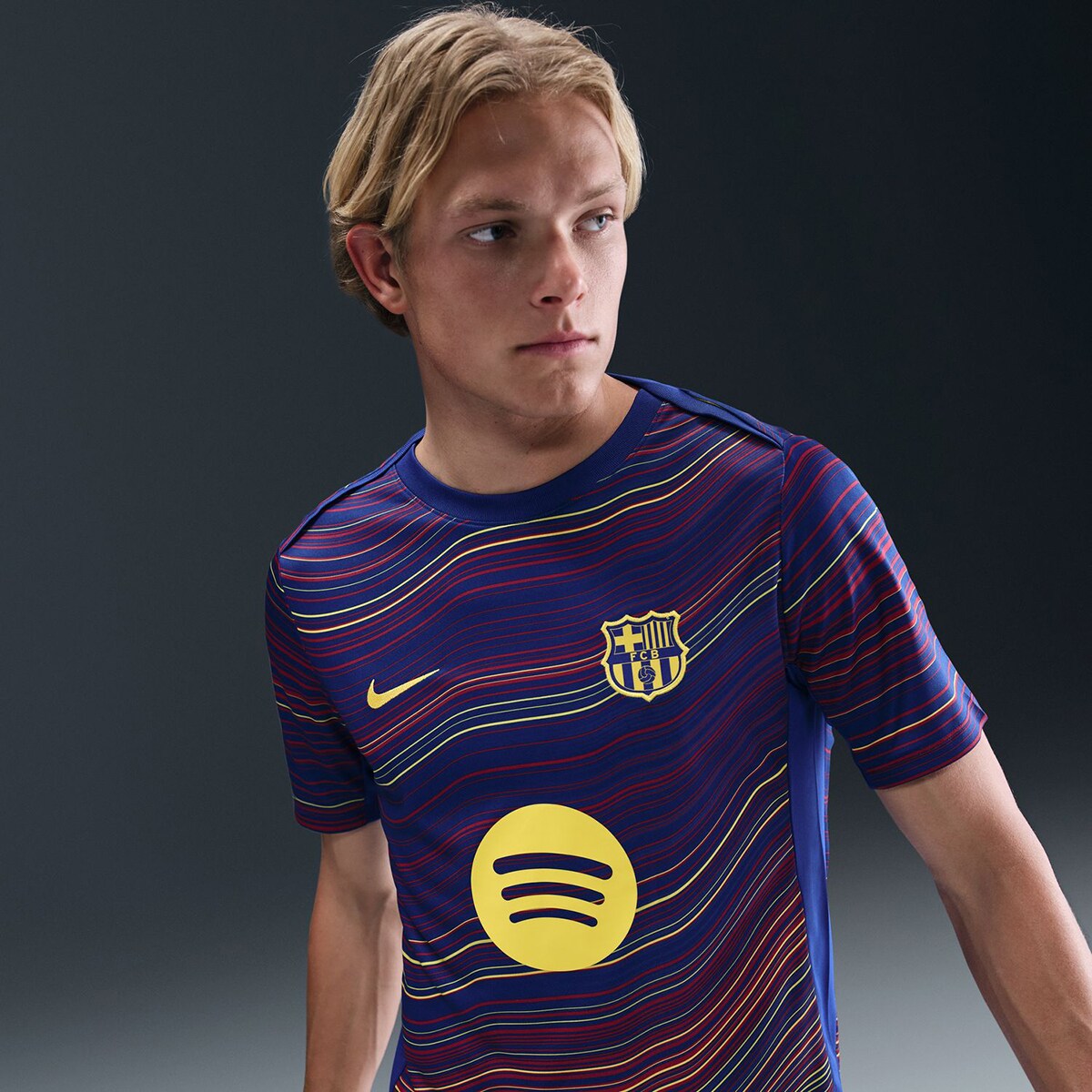 T-shirt de Homem FC Barcelona 2025-2026 Academy Pro Azul-5