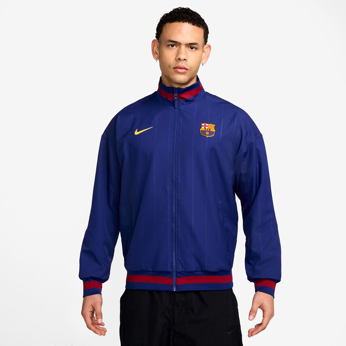 Casaco de Homem FC Barcelona 2025-2026 Strike Anthem Jacket Azul-1