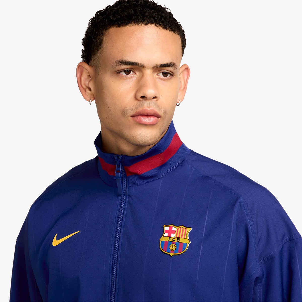 Casaco de Homem FC Barcelona 2025-2026 Strike Anthem Jacket Azul-3