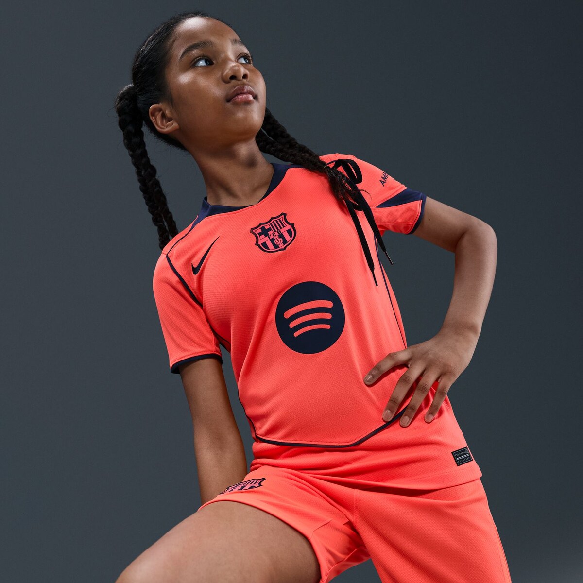 T-shirt de Criança 3.º Equipamento FC Barcelona 2025-2026 Stadium Manga-3