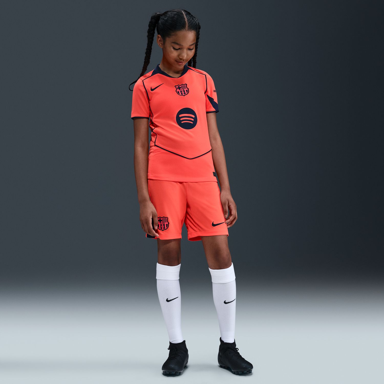 T-shirt de Criança 3.º Equipamento FC Barcelona 2025-2026 Stadium Manga-5