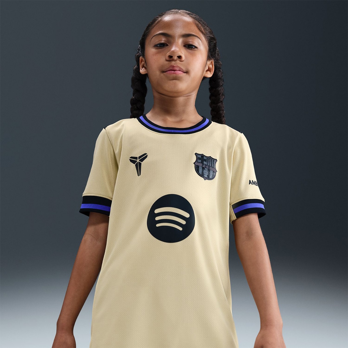 T-shirt de Criança 2.º Equipamento FC Barcelona 2025-2026 Stadium Amarelo-3