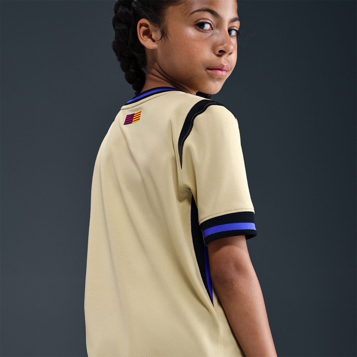 T-shirt de Criança 2.º Equipamento FC Barcelona 2025-2026 Stadium Amarelo-4