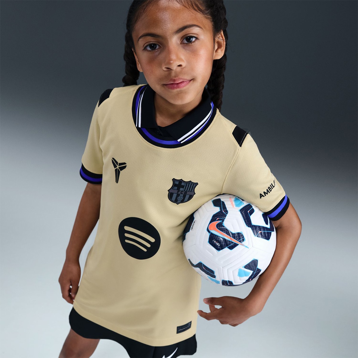 T-shirt de Criança 2.º Equipamento FC Barcelona 2025-2026 Stadium Amarelo-5
