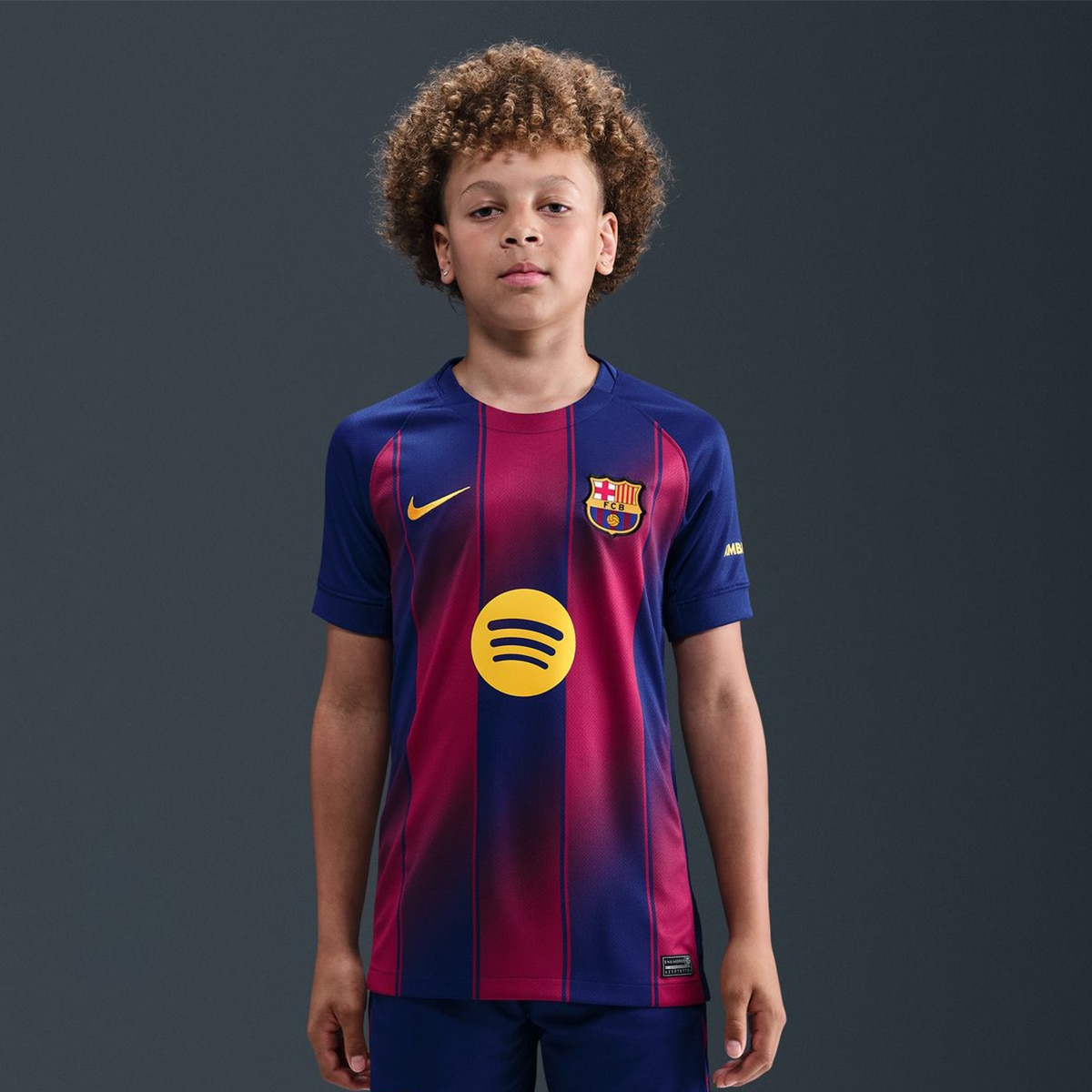 Imagem 0 de T-shirt de Criança 1.º Equipamento FC Barcelona 2025-2026 Stadium