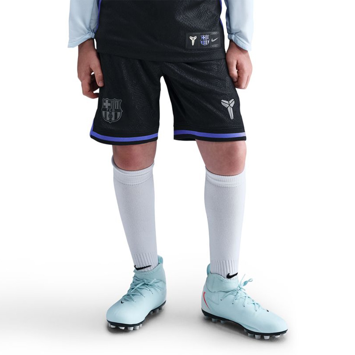 Calções de Criança 2.º Equipamento FC Barcelona 2025-2026 Stadium Preto-1