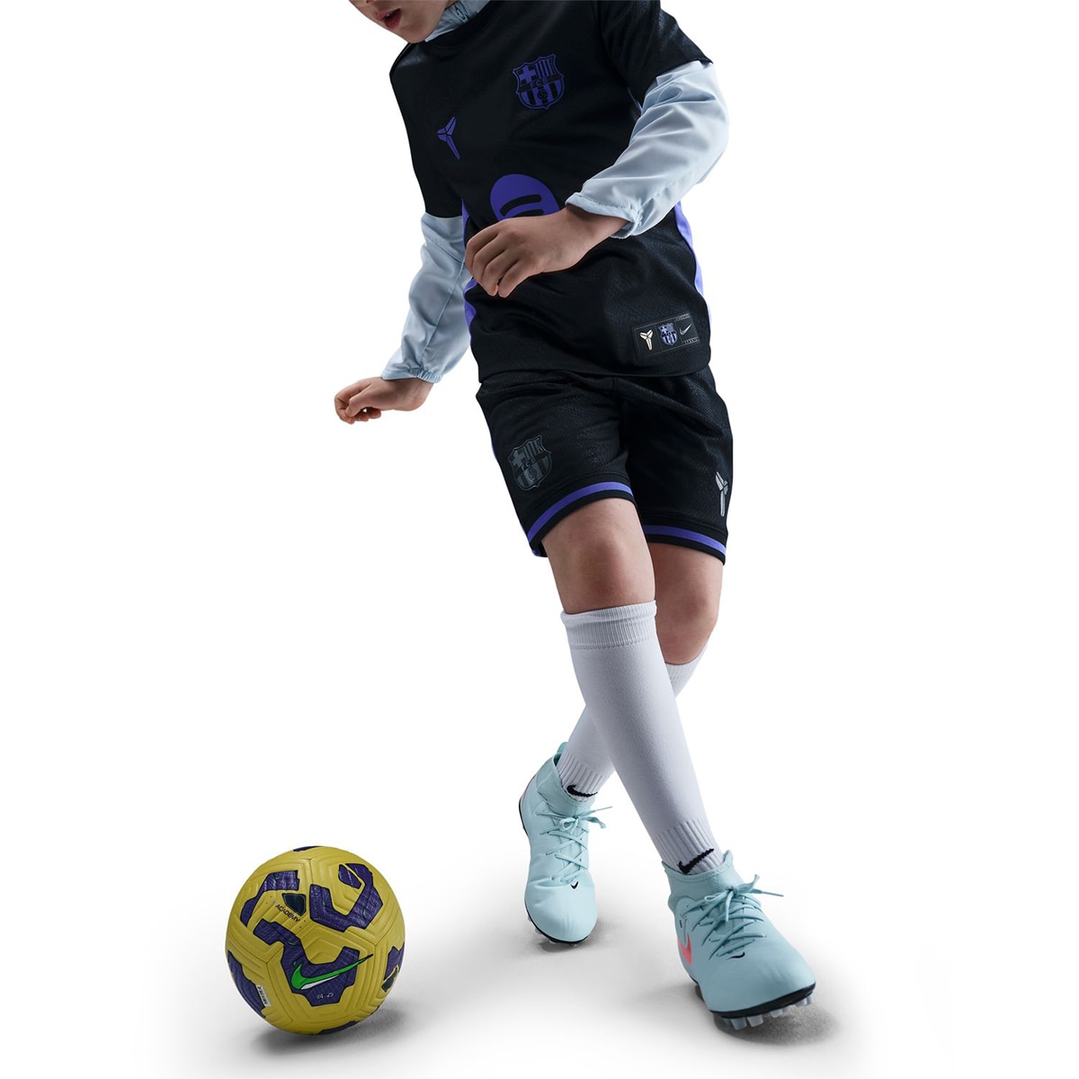 Calções de Criança 2.º Equipamento FC Barcelona 2025-2026 Stadium Preto-5