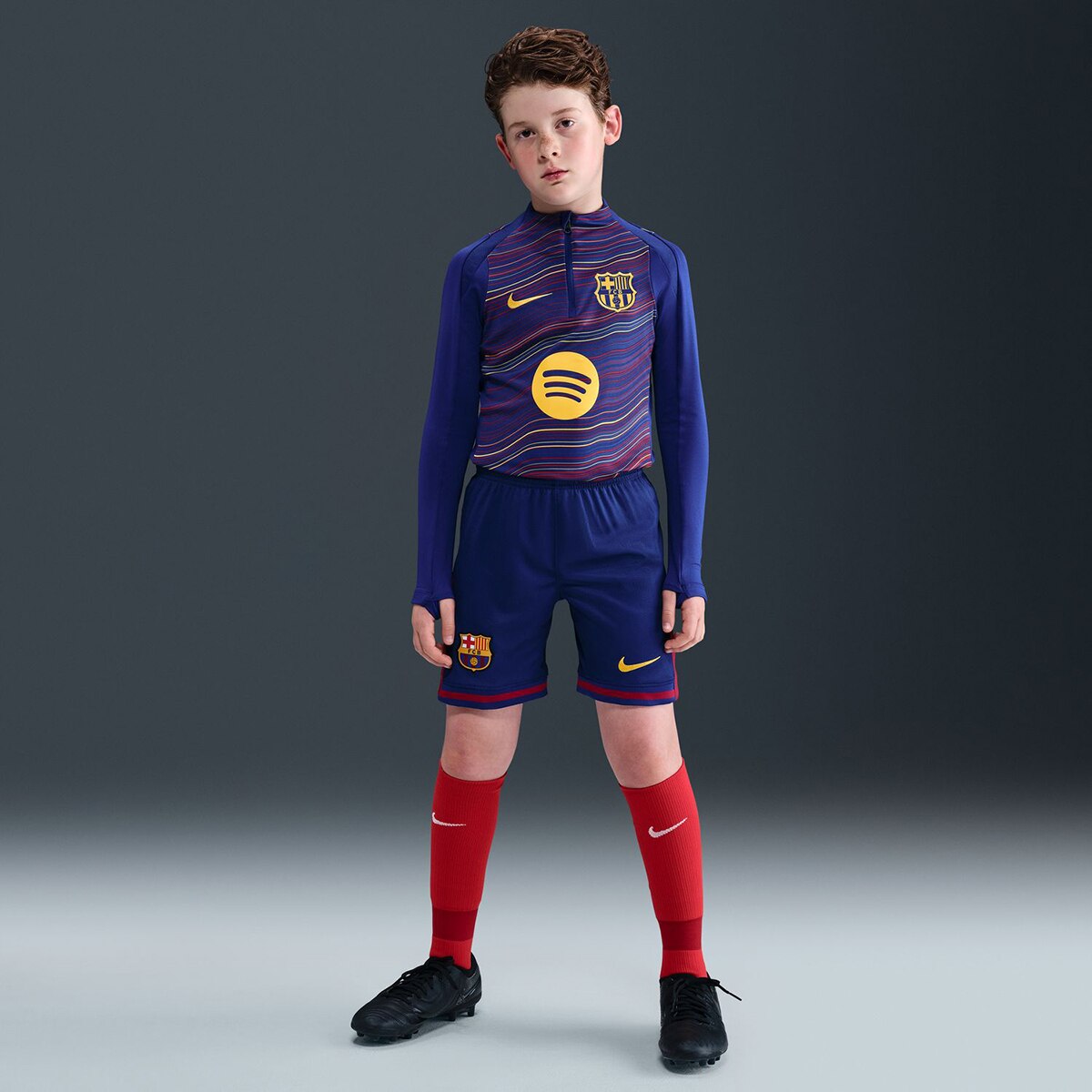 Calções de Criança 1.º Equipamento FC Barcelona 2025-2026 Stadium Azul / Grená-4
