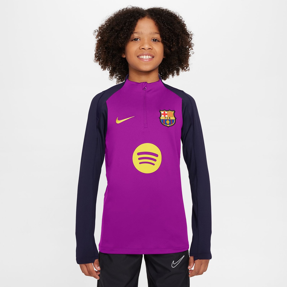T-shirt de Criança FC Barcelona 2025-2026 Strike Drill Roxo-1