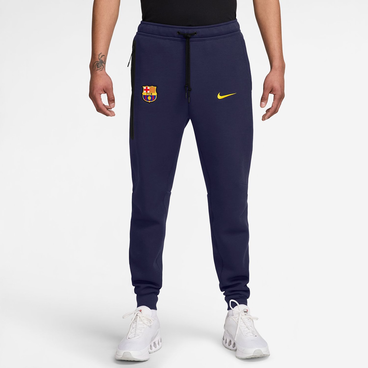 Calças de Homem FC Barcelona 2025-2026 Tech Fleece Roxo-1