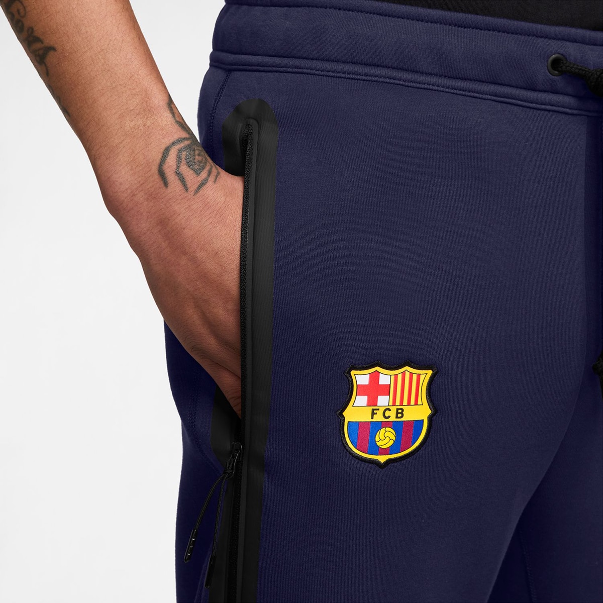 Calças de Homem FC Barcelona 2025-2026 Tech Fleece Roxo-3