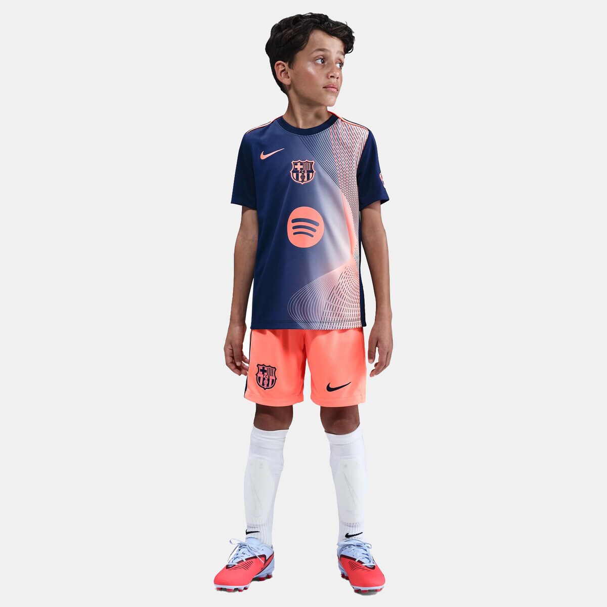 T-shirt de Criança FC Barcelona 2025-2026 Academy Pro Azul-marinho-5