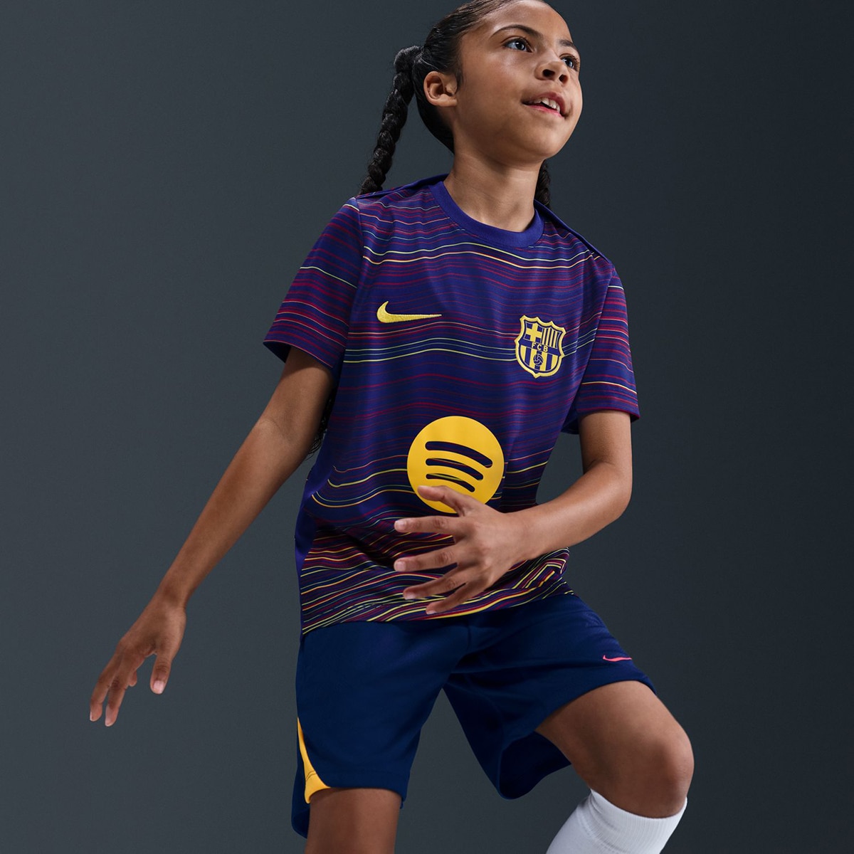 T-shirt de Criança FC Barcelona 2025-2026 Academy Pro Azul-1