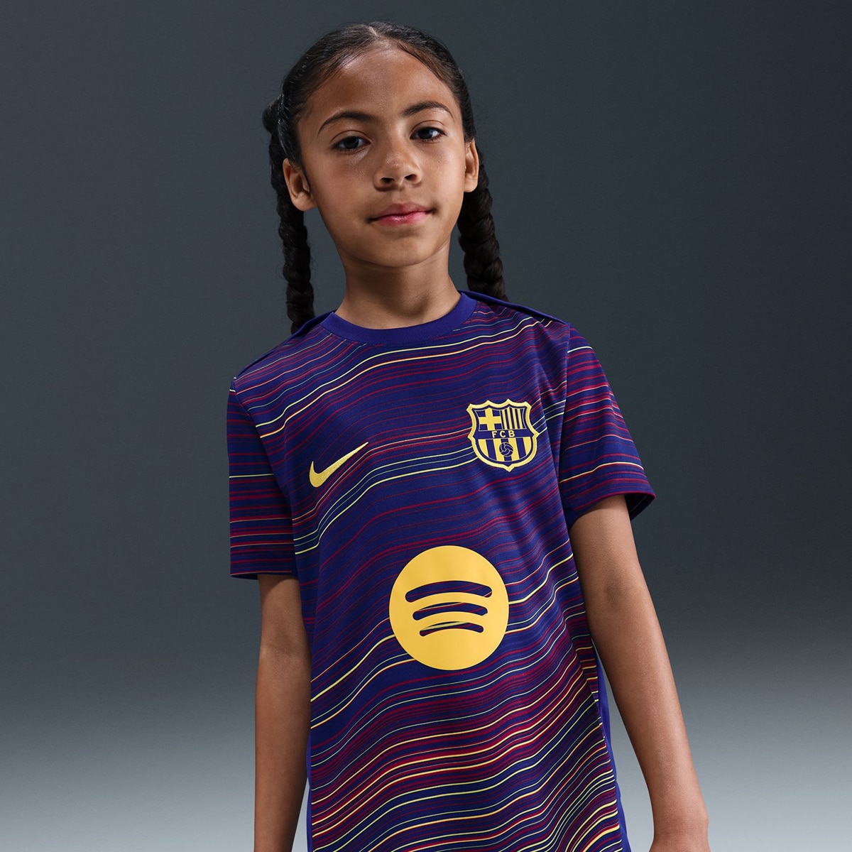 T-shirt de Criança FC Barcelona 2025-2026 Academy Pro Azul-3