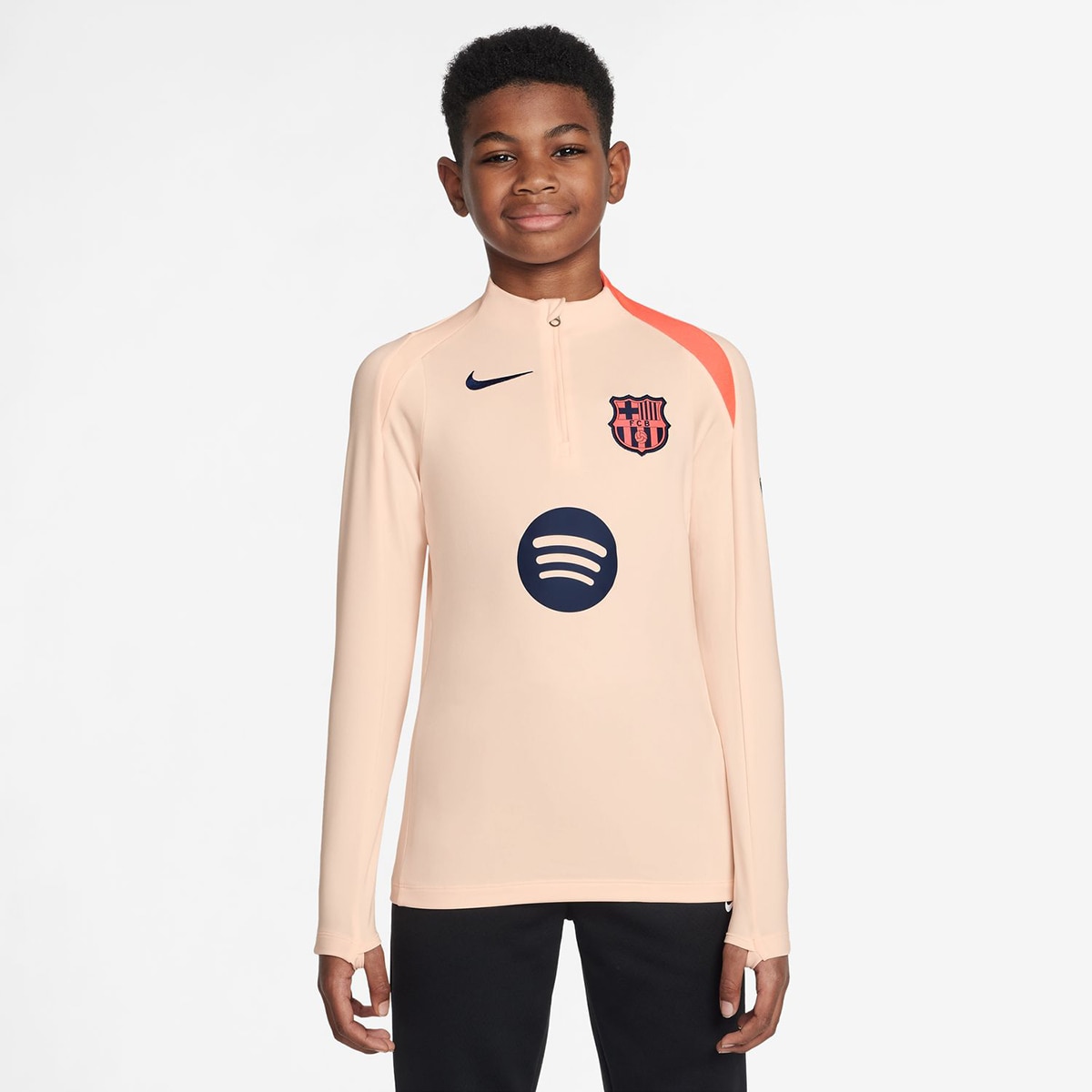T-shirt de Criança FC Barcelona 2025-2026 Strike Drill Top Laranja-1