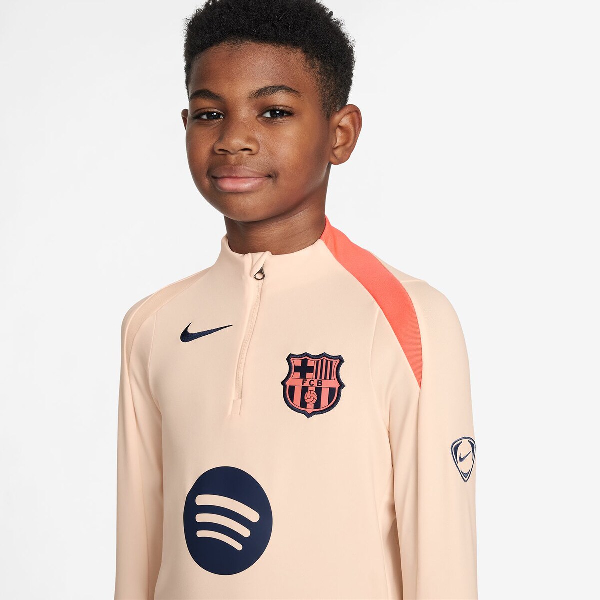 T-shirt de Criança FC Barcelona 2025-2026 Strike Drill Top Laranja-3