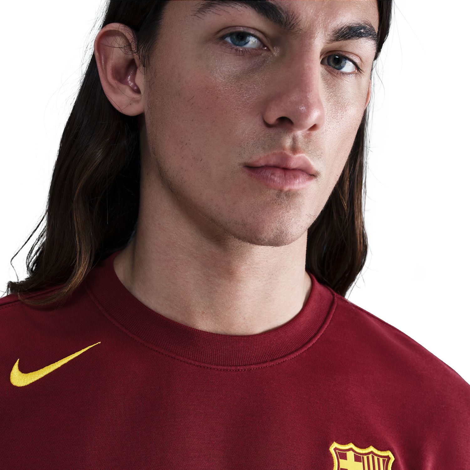 Sweatshirt de Homem FC Barcelona 2025-2026 SE Vermelho / Amarelo-5
