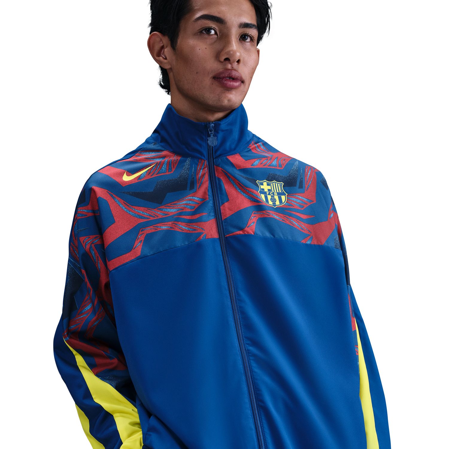 Sweatshirt de Homem FC Barcelona 2025-2026 Starting 5 SE Azul / Amarelo-1