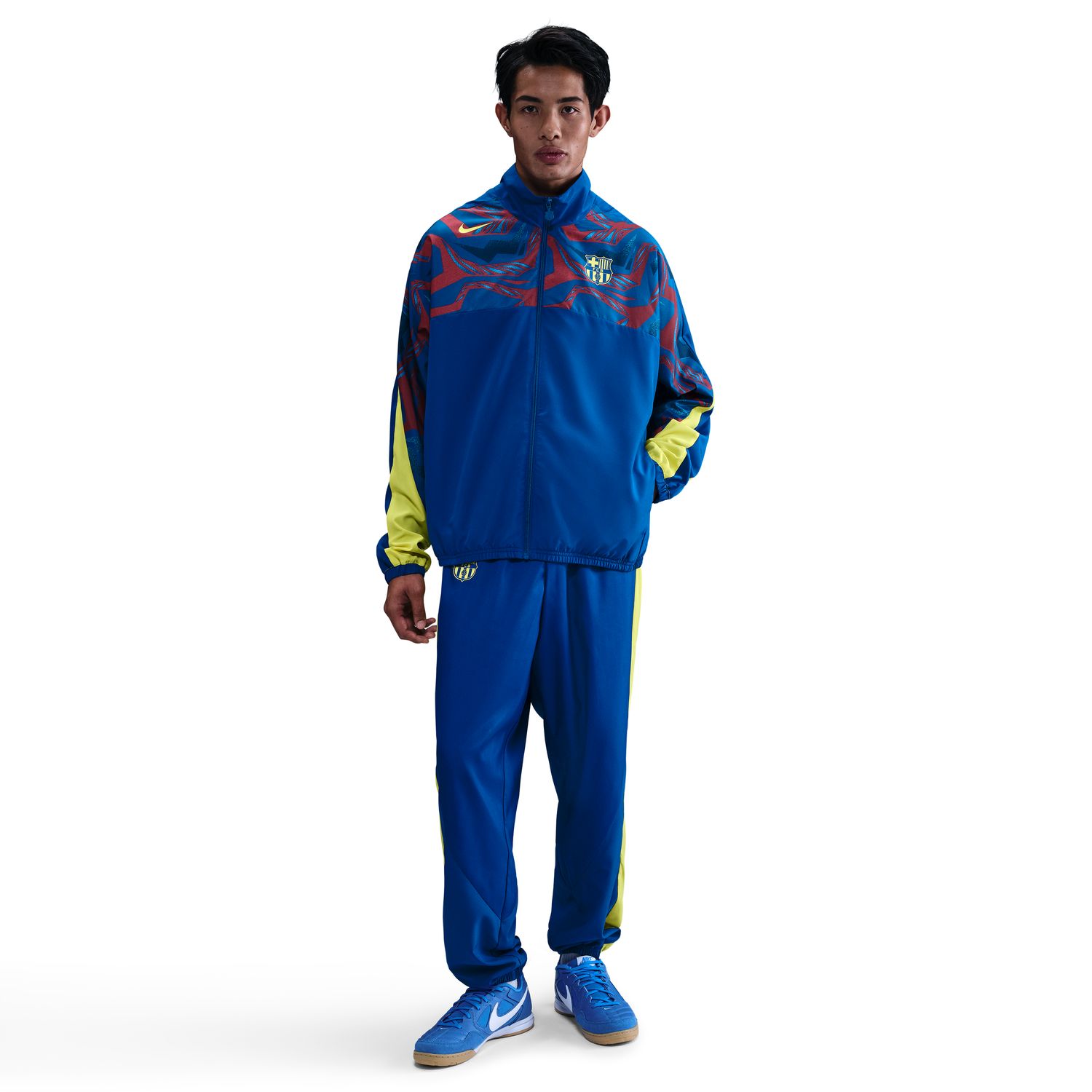 Sweatshirt de Homem FC Barcelona 2025-2026 Starting 5 SE Azul / Amarelo-3