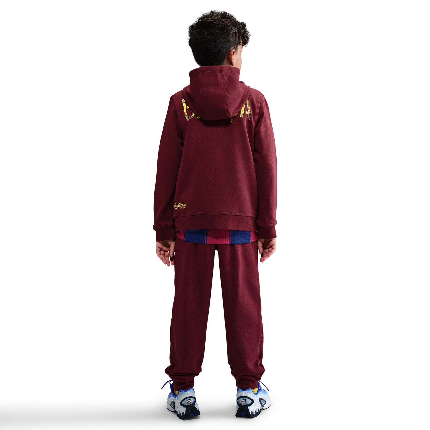 Sweatshirt de Criança FC Barcelona 2025-2026 SE Vermelho / Amarelo-2