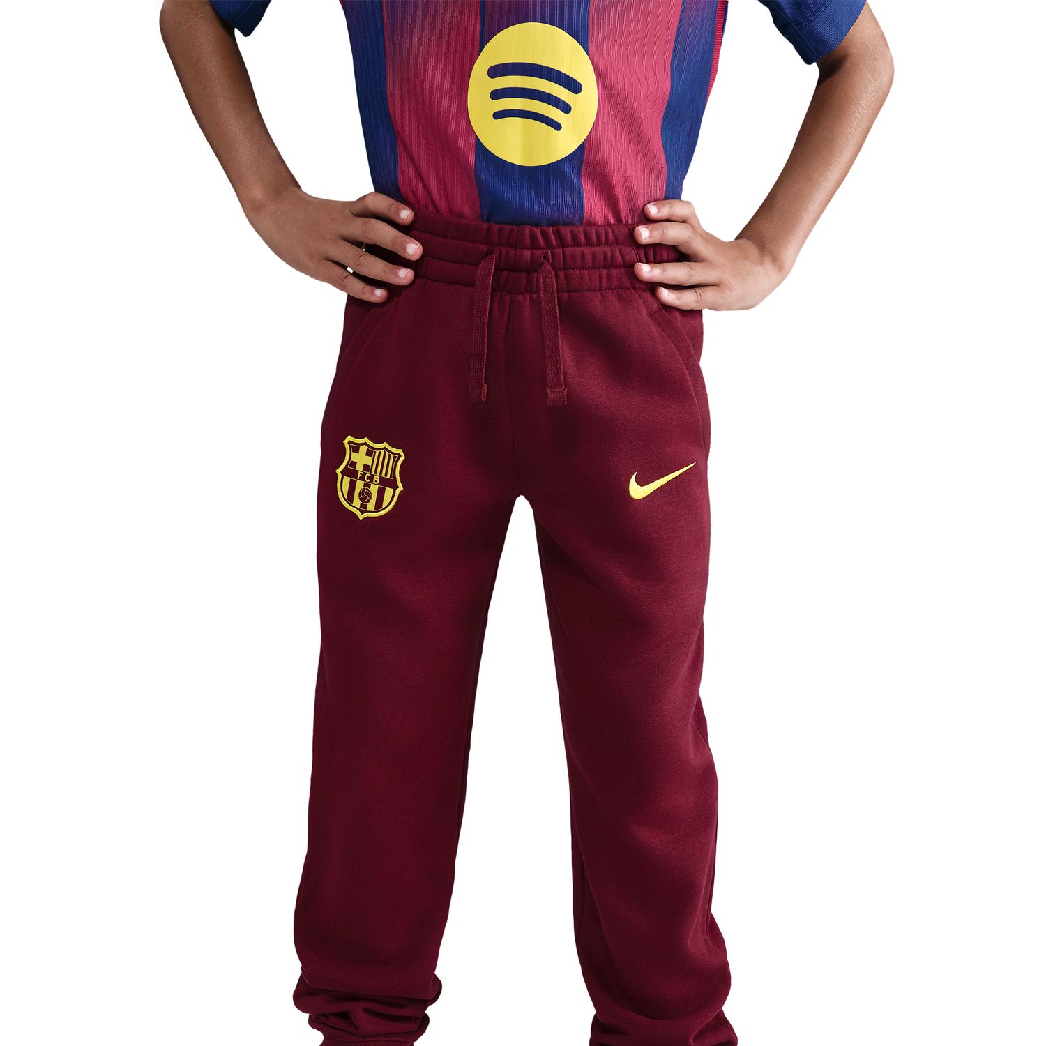 Calças de Criança FC Barcelona 2025-2026 SE Vermelho / Amarelo-1