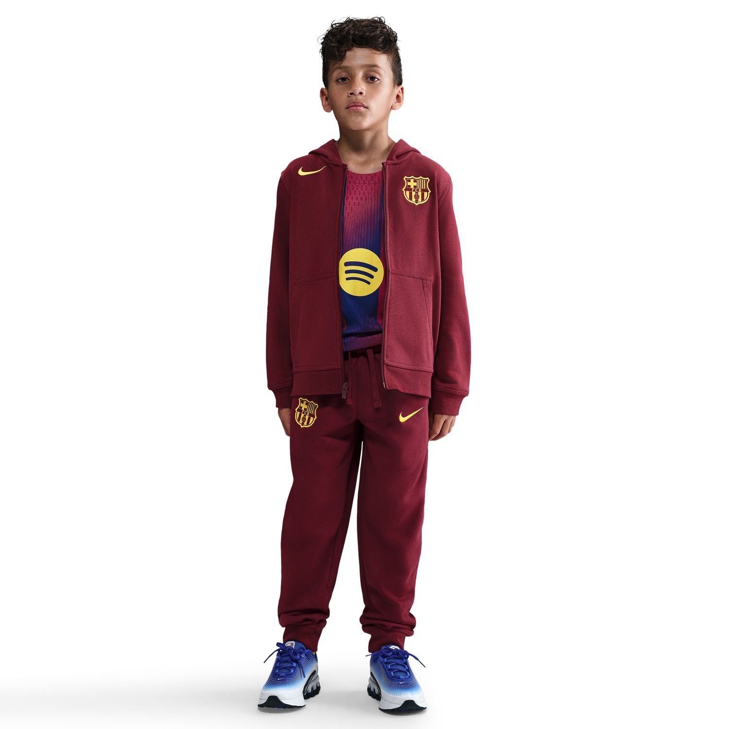 Calças de Criança FC Barcelona 2025-2026 SE Vermelho / Amarelo-3